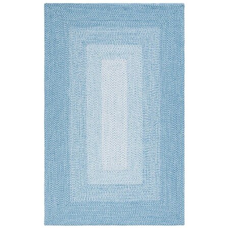 Safavieh 4 x 4 ft. Braided Round Hand Woven Rug, Aqua BRA220J-4R